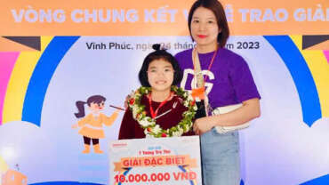 Bé Hứa Tú Anh giành giải Đặc Biệt Thuyết trình tại vòng chung kết cuộc thi Công ty Honda – Vĩnh Phúc